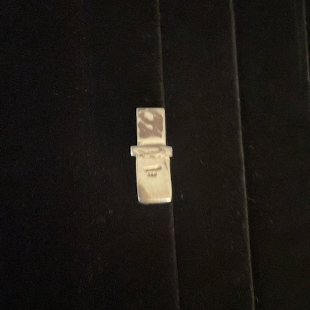 Sterling Silver Black Rectangle Pendant - image 5